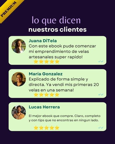 Ebook Velas Artesanales: Neon, Glitter y LED + Bonus