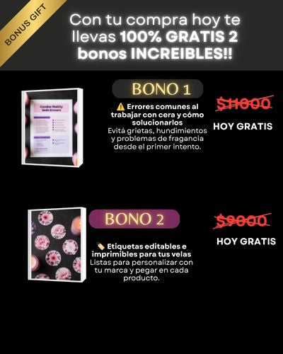 Ebook Velas Artesanales: Neon, Glitter y LED + Bonus